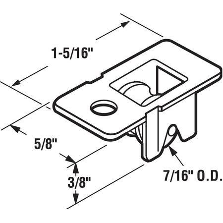 Prime-Line Roller Assembly, 7/16 in. Steel, Concave 2 Pack G 3147